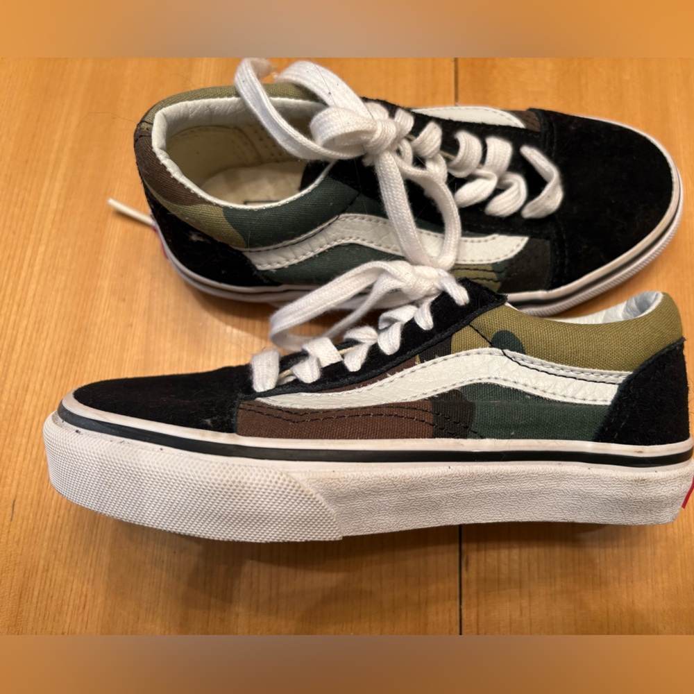 Camouflage Vans kids Sneakers size 12